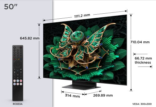 TCL 50" 50C7K QD-MiniLED 127cm 4K Google TV
