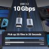 UGREEN USB-C apa - USB-C anya Gen 2 hosszabbító kábel 1 m Space szürke US372