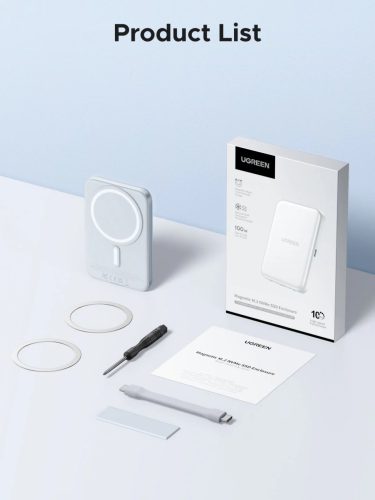 UGREEN mágneses M.2 NVMe SSD külső ház D619