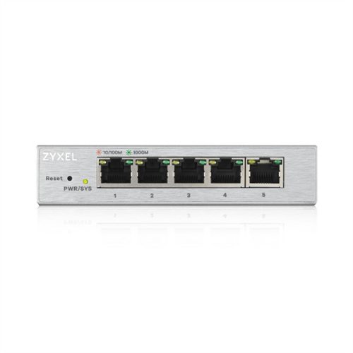 ZYXEL Switch 5x1000Mbps Fémházas Asztali, Web menedzselés, GS1200-5V3-EU0101F