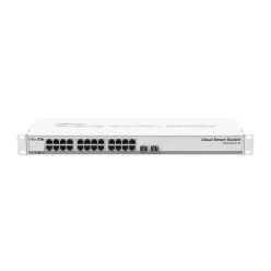   MIKROTIK Switch 24x1000Mbps + 2x10Gbps SFP+, Fémházas, Rackes, CSS326-24G-2S+RM
