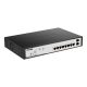 D-LINK Switch 8x1000Mbps (8xPOE) + 2xGigabit SFP Fémházas Asztali Menedzselhető, DGS-1100-10MPV2/E