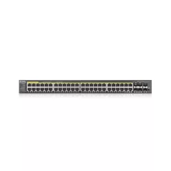   ZYXEL Switch 44x1000Mbps (44xPOE) + 4xGigabit kombó SFP + 2xGigabit SFP, Menedzselhető Rackes, GS2220-50HP-EU0101F