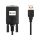 SANDBERG USB-adapter, USB to Serial Link (9-pin), Fekete