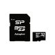 SILICON POWER Memóriakártya MicroSDHC 16GB CL10 + adapter