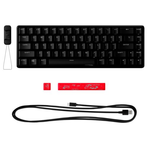 HP HYPERX vezetékes mechanikus gaming billentyűzet Alloy Origins 65 RGB piros switch - amerikai lokalizáció