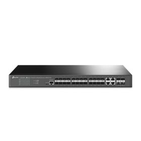   TP-LINK Switch 20x1000Mbps + 4xGigabit SFP kombó + 4x10G SFP+ + 1xkonzol port, Menedzselhető, SG3428XF