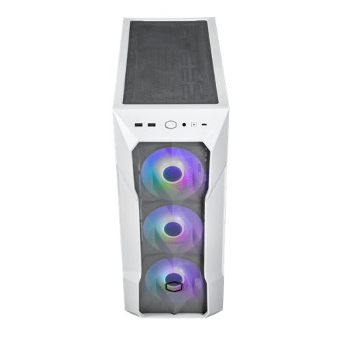 COOLER MASTER Ház ATX MasterBox TD500 MESH V2, Tápegység nélkül, Edzett Üveg, fehér