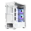 COOLER MASTER Ház ATX MasterBox TD500 MESH V2, Tápegység nélkül, Edzett Üveg, fehér