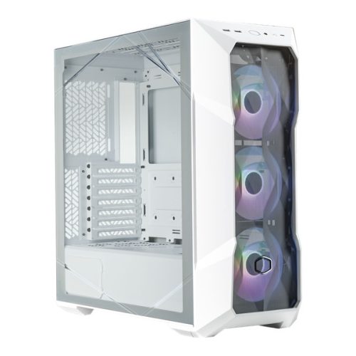 COOLER MASTER Ház ATX MasterBox TD500 MESH V2, Tápegység nélkül, Edzett Üveg, fehér