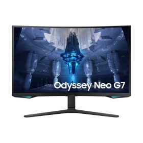   SAMSUNG Ívelt Gaming 165Hz VA monitor 32" G75NB, 3840x2160, 16:9, 350cd/m2, 1ms, 2xHDMI/DisplayPort/2xUSB, Pivot