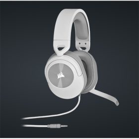   CORSAIR Vezetékes Headset, HS55 Gaming, Ultrakönnyű, Jack dugós, fehér