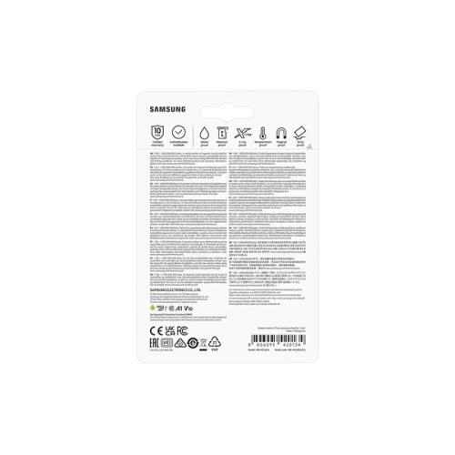 SAMSUNG Memóriakártya, EVO Plus microSDXC kártya, 64GB, UHS-I, U1, V10, A1, + SD Adapter, R160/W