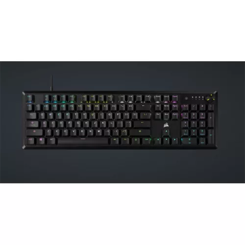 CORSAIR Vezetékes Billentyűzet Gaming, K70 CORE RGB, Mechanikus, MLX Red switch, 104 gombos, US, fekete