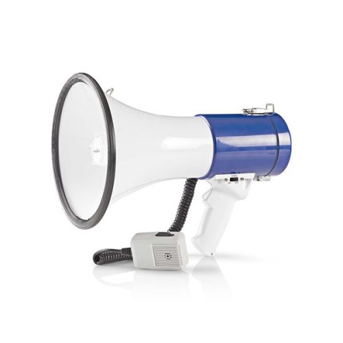 Nedis MEPH200WT megafon, beépített sziréna, hatótávolság 1500 m, 135dB, levehető mikrofon, 25W