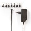 Nedis ACPA003 univerzális AC-DC tápegység, állítható 9V-24V, 24W, 1.0 - 1.5 A, 6 cserélhető táp dugó