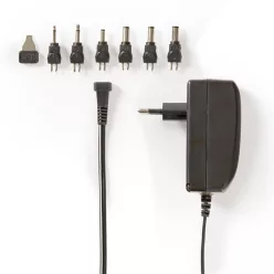   Nedis ACPA003 univerzális AC-DC tápegység, állítható 9V-24V, 24W, 1.0 - 1.5 A, 6 cserélhető táp dugó