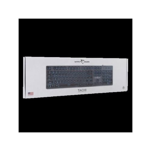 WHITE SHARK  TACHI-B/US WS GK-003141B-US vezetékes membrán gamer billentyűzet, 104 gomb fekete (angol)