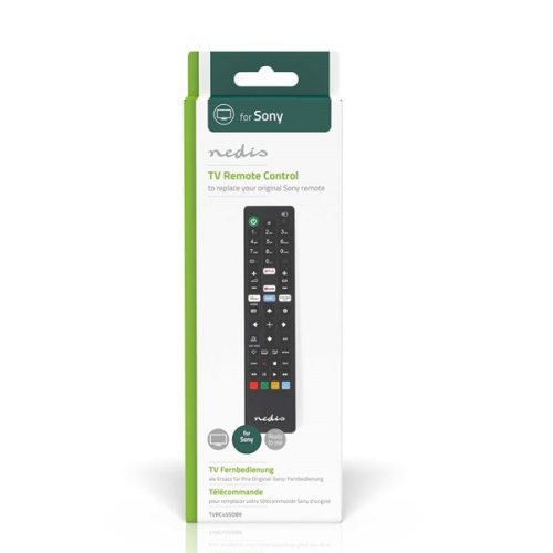 Nedis TVRC45SOBK csere távirányító, Sony, Amazon Prime, Disney+, Netflix, YouTube gombok