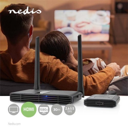 Nedis VTRA3460GY vezeték nélküli HDMI transmitter / jeltovábbító, max. hatótáv 30m