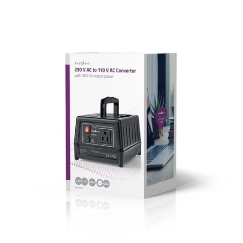 Nedis POCO102 tápegység, feszültség átalakító, konverter 230 V AC - 110V AC 300W, USA