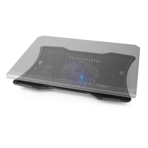 Nedis NBCR101BK notebook hűtő, 17", 125mm ventilátor, LED, zaj 15db