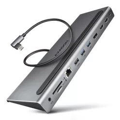   AXAGON HMC-4KX3,  TRIPLE 4K DISPL (Többportos USB-C/. DisplayPort/2x  HDMI 4K/60Hz.)