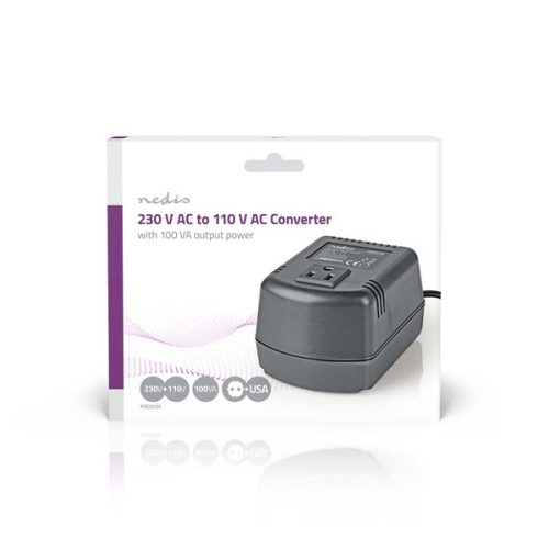 Nedis POCO105 tápegység, feszültség átalakító, konverter, 230V - 110V, 0,9A, 70 W, USA