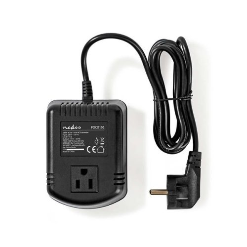 Nedis POCO105 tápegység, feszültség átalakító, konverter, 230V - 110V, 0,9A, 70 W, USA