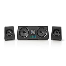   Nedis GSPR21022BK gamer hangszóró készlet, csatornák: 2.2, USB tápellátás, 3,5 mm jack, 48 W, LED, hangerőszabályozó