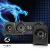 Nedis GSPR21022BK gamer hangszóró készlet, csatornák: 2.2, USB tápellátás, 3,5 mm jack, 48 W, LED, hangerőszabályozó