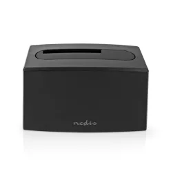   Nedis HDDUSB3210BK HDD / SSD dokkoló, USB 3.2 Gen1, USB Type-A, 2 fiókos,  2,5 / 3,5", USB 3.2 Gen1