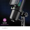 NEDIS GSMIC210BK RGB streaming asztali mikrofon, Használható: Asztali / Notebook, USB Type-A,  Be/Ki kapcsoló, szűrő