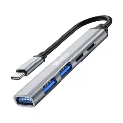 SANDBERG Hub és elosztó, USB-C to 3xUSB-A+2xUSB-C SAVER