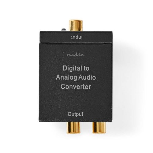 Nedis ACON2510BK digital - analóg konverter, digitális koax RCA bemenet - 2x RCA kimenet