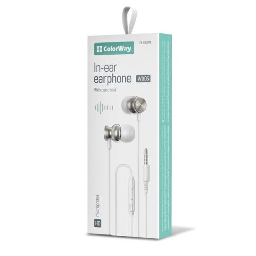 COLORWAY Fejhallgató CW-WD03WT, 3,5 mm-es vezetékes fülhallgató UrbanBeat White