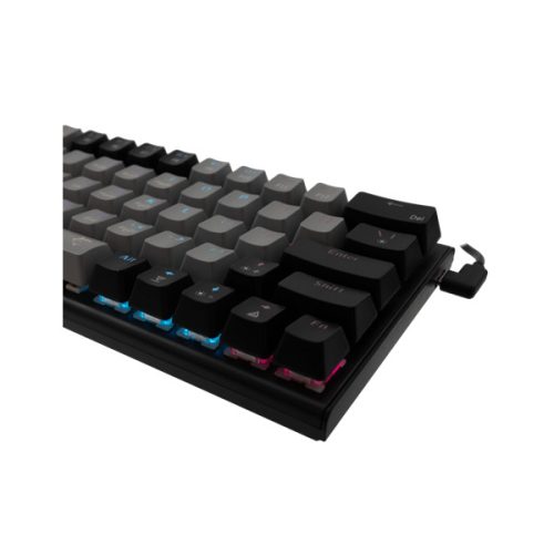WHITE SHARK WAKIZASHI-2/G-B/R-HU, GK-002713V2/G-B/R-HU szürke/fekete, magyar, mechanikus gamer billentyűzet