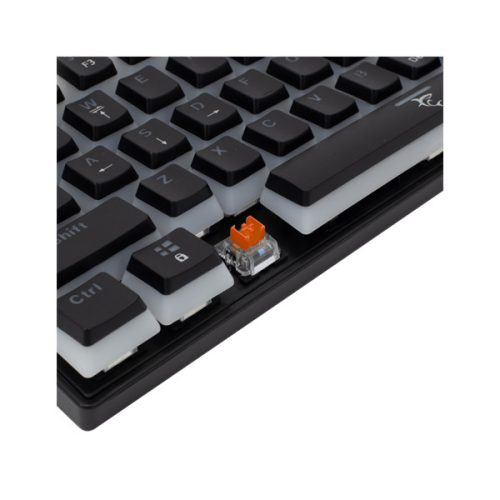 WHITE SHARK GK-2202-2B/R-US ASHIKO-2/B/R-US fekete mech. bill. angol, 61 piros kapcs