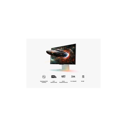 SAMSUNG Gaming 165Hz 3D monitor 27" G90XF, 3840x2160, 16:9, 350cd/m2, 1ms, HDMI/DisplayPort/USB,Pivot, Hangszóró