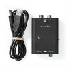 Nedis ACON2508BK, analóg - digitális audio konverter, 2x RCA bemenet - digitális koax / toslink kimenet