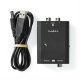 Nedis ACON2508BK, analóg - digitális audio konverter, 2x RCA bemenet - digitális koax / toslink kimenet