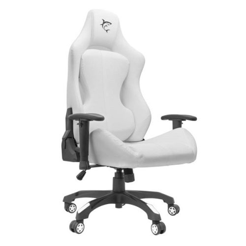 WHITE SHARK MONZA-W GAMER szék fehér, puha nyak és fej párna, lélegző felület, 120 kg- ig