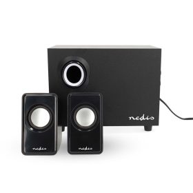   Nedis CSPR10021BK PC (hangfal) hangszóró 2.1, 33 W, 3,5mm sztereo jack