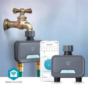   Nedis BTWV20GY okos Bluetooth® automata víz / locsolás vezérlő, elemes táp