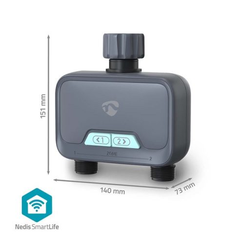 Nedis BTWV20GY okos Bluetooth® automata víz / locsolás vezérlő, elemes táp