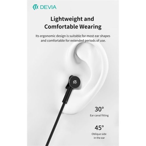 Devia Smart Series M1 Metal In-Ear sztereó fülhallgató - USB-C (Type-C), ezüst