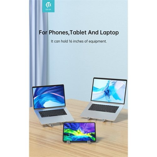 Devia Smart Series asztali tablet/laptop/notebook tartóállvány max. 16" méret - fehér