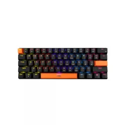   Baracuda DOLPHIN-B/BL-US, BGK-03121B/BL-US, fekete mechanikus gamer billentyűzet kék kapcsolóval, angol
