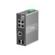 TP-LINK Switch Ipari 4x1000Mbps + 1xGigabit SFP + 1xGigabit kombó SFP Fémházas, IES206G