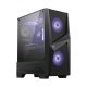 MSI Ház Midi ATX FORGE 100M, 2xARGB ventilátor, Tápegység nélkül, üvegfalú, fekete